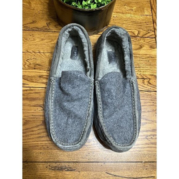 Ugg ASCOT CHARCOAL MEN’S SLIPPERS SIZE 12 - Picture 8 of 8